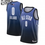 Maillot All-Star 2023 Team 1 Damian Lillard 0 Nike Bleu Swingman - Enfant